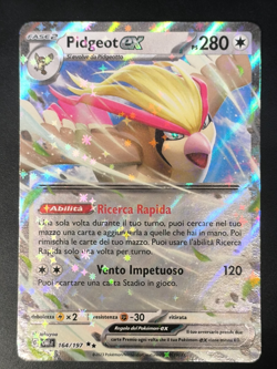 Carta Pokemon PIDGEOT EX 164/197 Ossidiana Infuocata OBF Holo Rara ITA NM - Image 1
