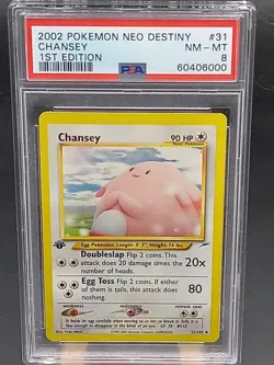 Pokemon Card Chansey Leveinard 1st Edition Neo Destiny 31/105 PSA 8 🥰 ! - Image 1