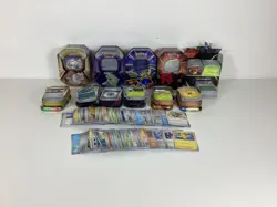 Mixed Bulk Lot Of 500+ Pokemon Trading Cards With Tin Containers (H6) NS#8785 - Image 2
