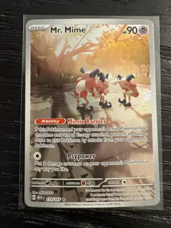 Pokemon TCG Mr. Mime Illustration Rare Card 179/165 Scarlet & Violet - Image 1