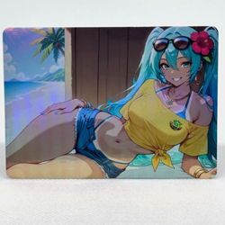 Hatsune Miku Goddess Anime Waifu ACG Foil Card - Image 1