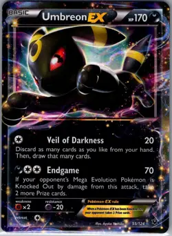 Umbreon EX 55/124 XY - Fates Collide - Pokemon Card - NM - Image 1
