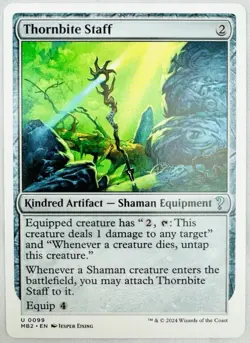 mtg magic thornbite staff MB mystery booster 2 ENGLISH baton mordepine leveciel - Image 1