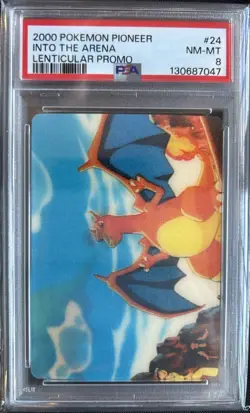 2000 Pokemon Pioneer Charizard Into The Arena Lenticular #24 - PSA 8 - Image 1