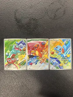 Pokemon TCG First Partner Illustration Collection Series 1 Kanto GEN 1 Starters - Image 1