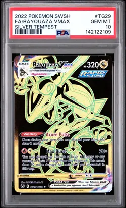 PSA 10 RAYQUAZA VMAX TG29/TG30 FULL ART SILVER TEMPEST POKEMON 😍 - Image 1