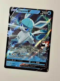 Pokemon Glaceon V Prize Pack Series Ultra Rare Holo 040/203 210 HP - Image 3