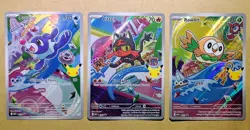 Pokemon First Partner Illustration Collection | Gen 7 Starters | NM 2nd SET FS - Image 1
