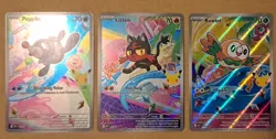 Pokemon First Partner Illustration Collection | Gen 7 Starters | NM 2nd SET FS - Image 2