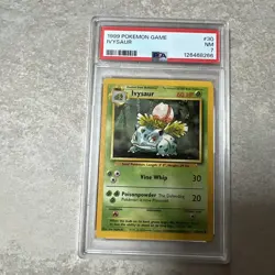 1999 POKEMON BASE SET UNLIMITED #30 IVYSAUR PSA 7 - Image 1