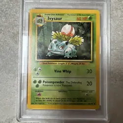1999 POKEMON BASE SET UNLIMITED #30 IVYSAUR PSA 7 - Image 2