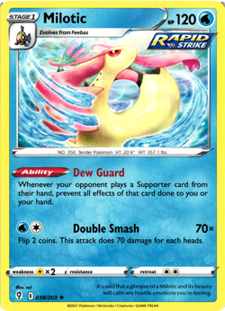 Milotic 038/203 Evolving Skies Rare Near Mint Pokemon DNA GAMES - Image 1