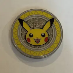 Pokemon Pikachu Metal Coin XY Premium Trainer Collection 2017 TCG - Image 1