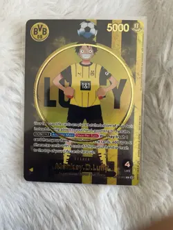 One Piece Card Luffy BLV soccer Promo Card Unused for ※Proxy Card for Display!! - Image 1