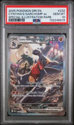 POKEMON CYNTHIA'S GARCHOMP EX 232/182 DESTINED RIVALS SIR PSA 10 GEM MINT - Image 1