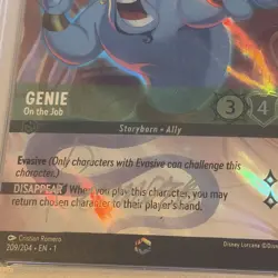 2023 Disney Lorcana PSA 10 SIGNED Genie On The Job DOUBLE SWORD ERROR AUTO Romer - Image 5