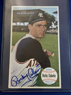 ⚾ 1964 Topps Giants Baseball Base Card #9 Rocky COLAVITO - Autographed ⚾ - Image 1