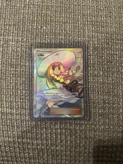 Trainer Lillie + Mega Mewtwo EX Pokemon Cards Bundle - Image 1