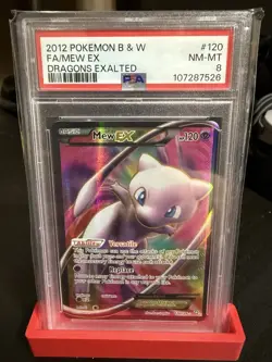 Mew EX 120 Full Art Holo Card 120 /124 Dragons Exalted PSA 8 - Image 1