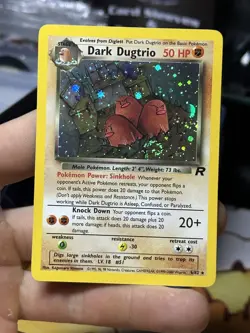 #2 Dark Dugtrio 6/82 Team Rocket 2000 SWIRL Holo Rare WOTC Pokemon Card TCG - Image 3