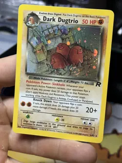 #2 Dark Dugtrio 6/82 Team Rocket 2000 SWIRL Holo Rare WOTC Pokemon Card TCG - Image 5