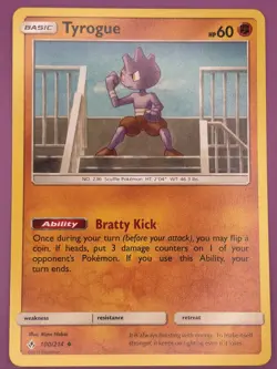 Tyrogue 100/214 Unbroken Bonds Regular Finish Pokemon Card - Image 1