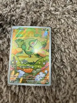 Pokemon Snivy Holo Card 087/086 Sv: Black Bolt Illustration Rare 2025 - Image 1