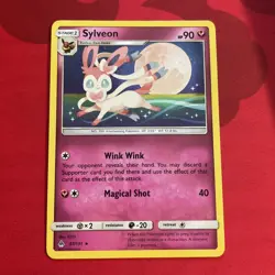 Sylveon 87/131 Rare Forbidden Light Sun & Moon Pokemon Card NM - Image 1