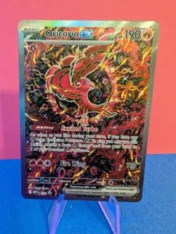 Pokemon Oricorio Ex MEP 024 Promo Card Mega Charizard X UPC Phantasmal Flames - Image 1