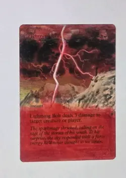 LIGHTNING BOLT M11 2011 MTG Magic the Gathering ALTERED - Image 1