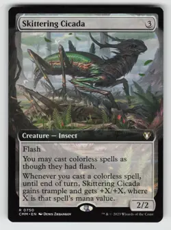 Skittering Cicada (Extended Art) *Non-Foil* CMM 750 NM - Image 1