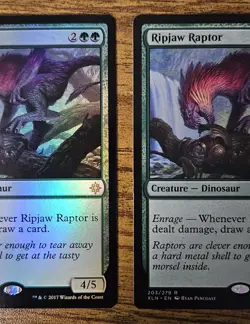 2x Ripjaw Raptor - 1 Foil, 1 Reg - Rare - NM - MTG Ixalan ⚔B&B - Image 3