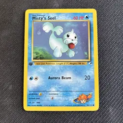 Pokemon Card Misty's Seel Gym Heroes 1st Edition Common 88/132 NM - Image 1