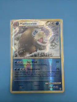 Pokemon Heart Gold Soul Silver Triumphant Mamoswine Rare Reverse Holo 5/102 - Image 1