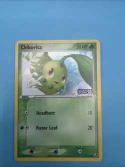 Pokemon Card - Chikorita Unseen Forces 51/115 Common Reverse Holo Stamped - Image 1