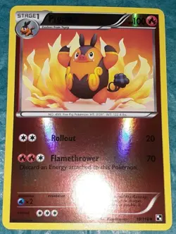 Pokemon TCG Pignite Black and White 18/114 Reverse Holo Uncommon - Image 2