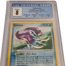 POKEMON SUICUNE CGC 8 NM/Mint Holo 2005 Black Star Promos Card #30 Hypno Wave - Image 3