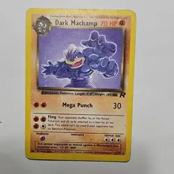 *👊👊* Pokemon Dark Machamp Rare Team Rocket 27/82 Regular 2000 Wizards - Image 1
