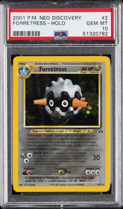 2001 POKEMON NEO DISCOVERY #2 FORRETRESS-HOLO PSA 10 - Image 1