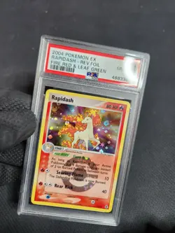 2004 Pokemon ex Fire Red Leaf Green Rapidash Reverse Foil Holo 13 Graded PSA 8 - Image 2