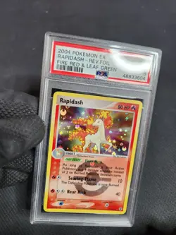 2004 Pokemon ex Fire Red Leaf Green Rapidash Reverse Foil Holo 13 Graded PSA 8 - Image 5