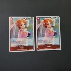 Bandai One Piece Card Game EB03 Nami Character Cards Lot of 2 - Image 1
