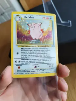 Clefable 1/64 Holo Jungle Unlimited WOTC Vintage Rare Pokemon TCG Card MP - Image 3