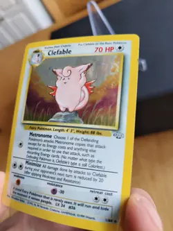 Clefable 1/64 Holo Jungle Unlimited WOTC Vintage Rare Pokemon TCG Card MP - Image 4