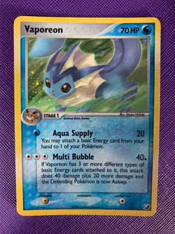 Vaporeon 19/115 EX Unseen Forces Rare Holo Pokemon Card - Image 1