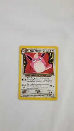 Pokemon Dark Wigglytuff 2000 TCG Neo Destiny Card 40/105 Uncommon. 60 Hp. - Image 1