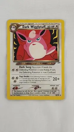 Pokemon Dark Wigglytuff 2000 TCG Neo Destiny Card 40/105 Uncommon. 60 Hp. - Image 4