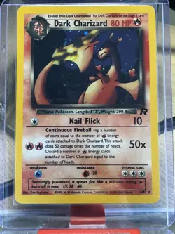Dark Charizard 4/82 Team Rocket Unlimited 2000 Pokemon Card Holo Rare LP - Image 1