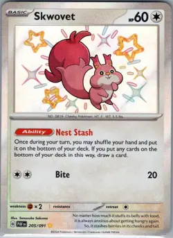 Skwovet 205/091 SV: Paldean Fates - Pokemon Card - NM - Image 1