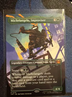 Michelangelo, Improviser (Borderless) M Teenage Mutant Ninja Turtles 219 NM - Image 1